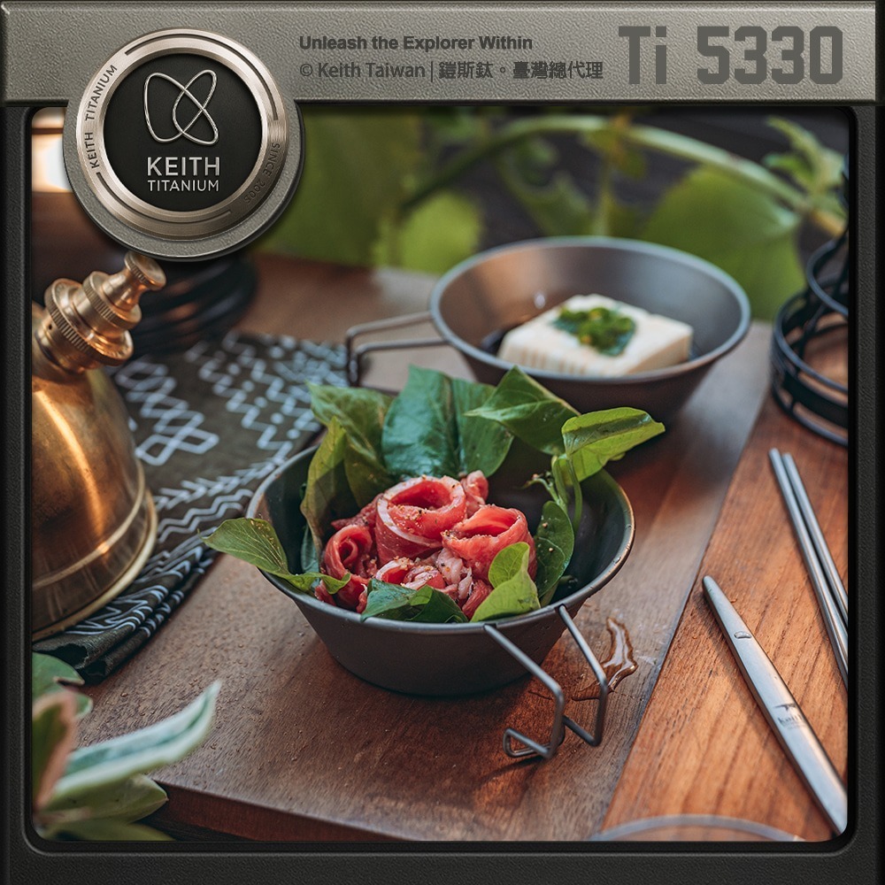 Keith 鎧斯鈦露營杯雪拉碗 300ml / Ti5330.登山雪拉杯 輕量鈦碗 提耳露營碗 多用碗登山杯 戶外餐具-細節圖3