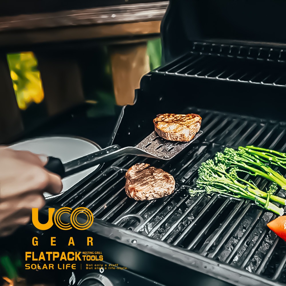 UCO Flatpack Nesting Grill Tools 2合1廚具組.露營鍋鏟 野營烤肉夾 戶外燒烤 BBQ-細節圖2