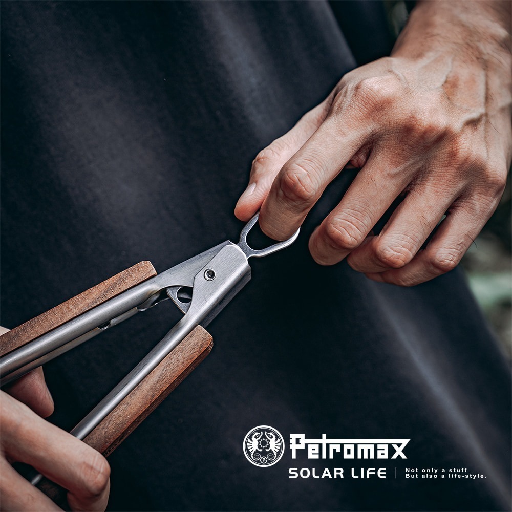 Petromax 木柄火夾/烤肉夾 54cm BBQ and Coal Tongs.焚火鉗柴火夾 不鏽鋼火鉗 燒烤長夾-細節圖6