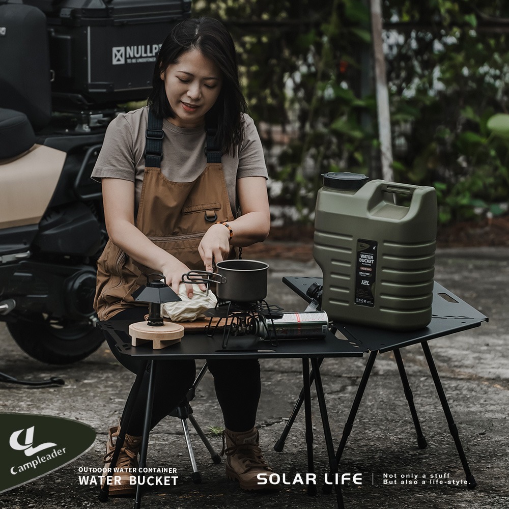 Solar Life 索樂生活 戶外露營儲水桶 18.5L/12L.軍風飲水桶 車露車宿 提把水桶 食品級水箱 戰術水壺-細節圖2