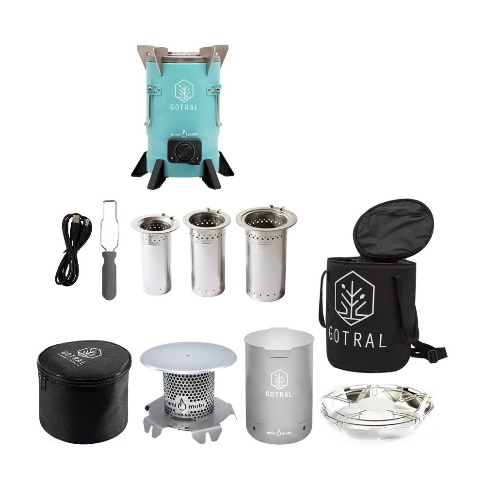 春湖綠組合(含暖爐套件+暖爐收納袋+輔助爐架+集灰桶)