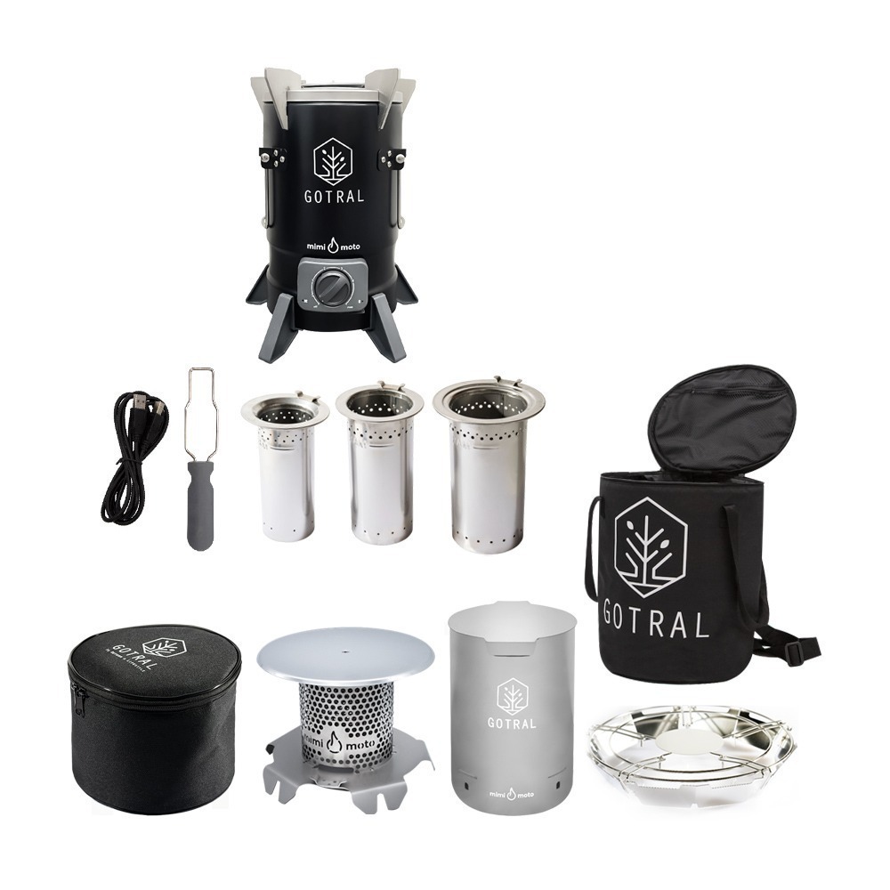 GOTRAL 木顆粒野營爐組合(含暖爐套件+暖爐收納袋+輔助爐架+集灰桶).露營焚火台 戶外柴火爐 木質燃料 火箭爐暖爐-規格圖9