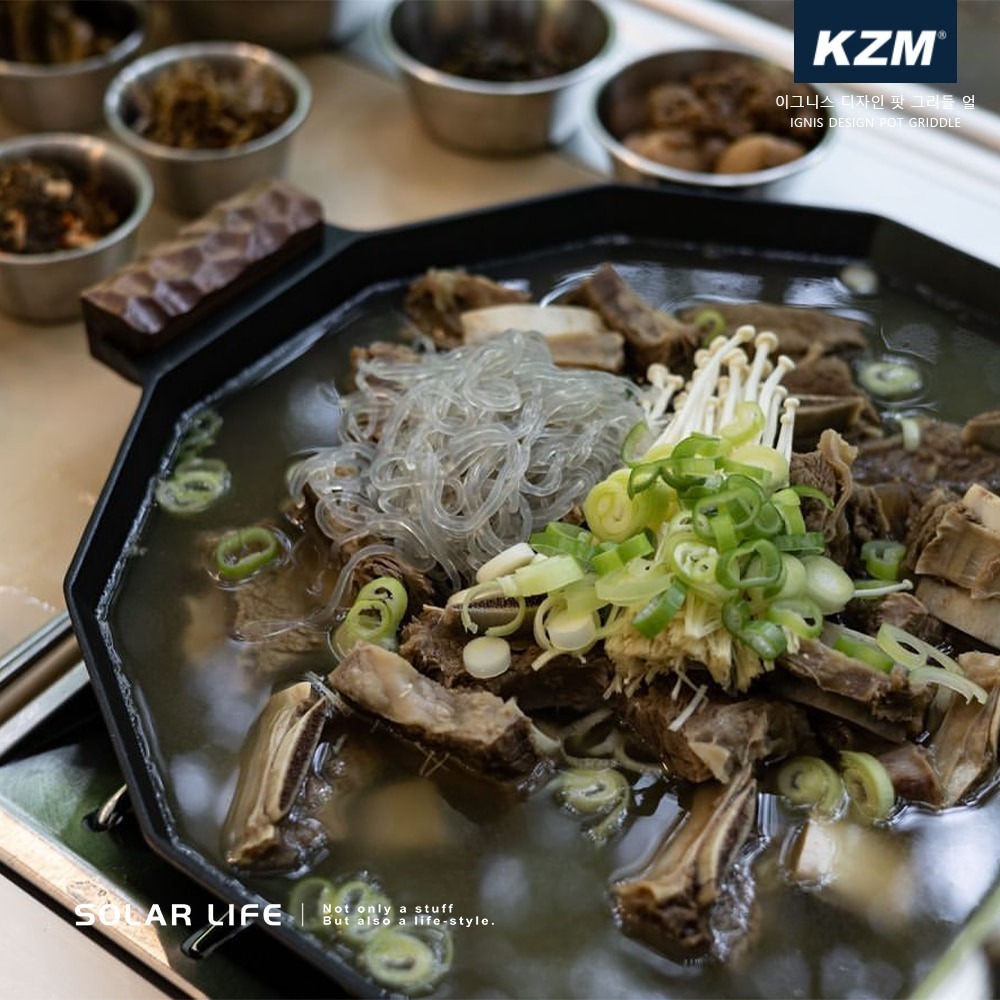 KAZMI KZM 韓式深烤盤.韓國烤盤 BBQ烤肉盤 雙耳燒烤盤 露營煎鍋 金屬烤盤-細節圖6