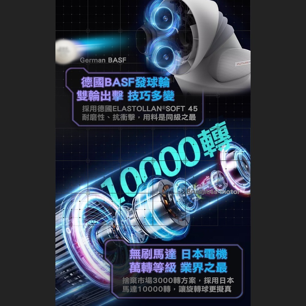 PONGBOT HALO站立式人工智能AI桌球發球機/乒乓球機器人.自動發球器 乒乓球機器人 一人打球 專業私人教練-細節圖4