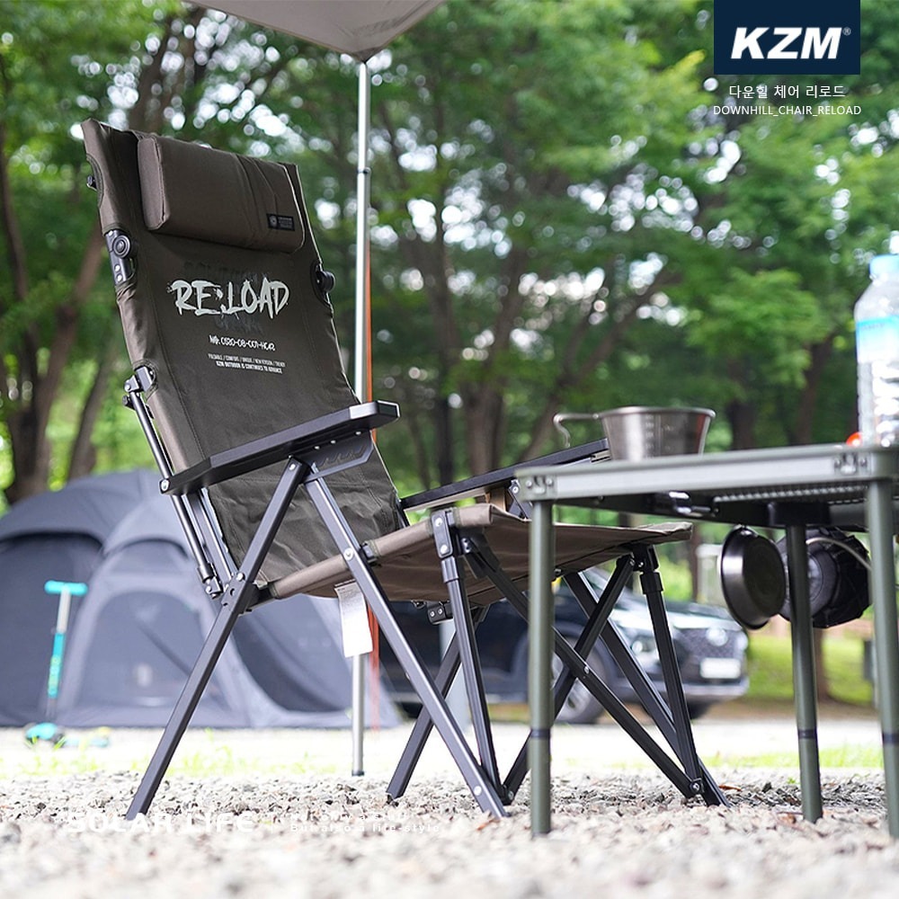 KAZMI KZM 工業風六段折疊椅.露營折疊椅 可調式摺疊椅 大川椅巨川椅 戶外休閒椅 六段高背椅-細節圖5