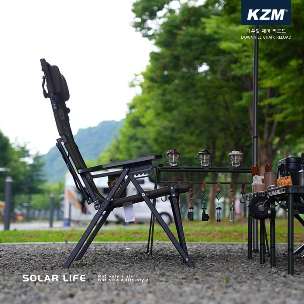 KAZMI KZM 工業風六段折疊椅.露營折疊椅 可調式摺疊椅 大川椅巨川椅 戶外休閒椅 六段高背椅-細節圖6