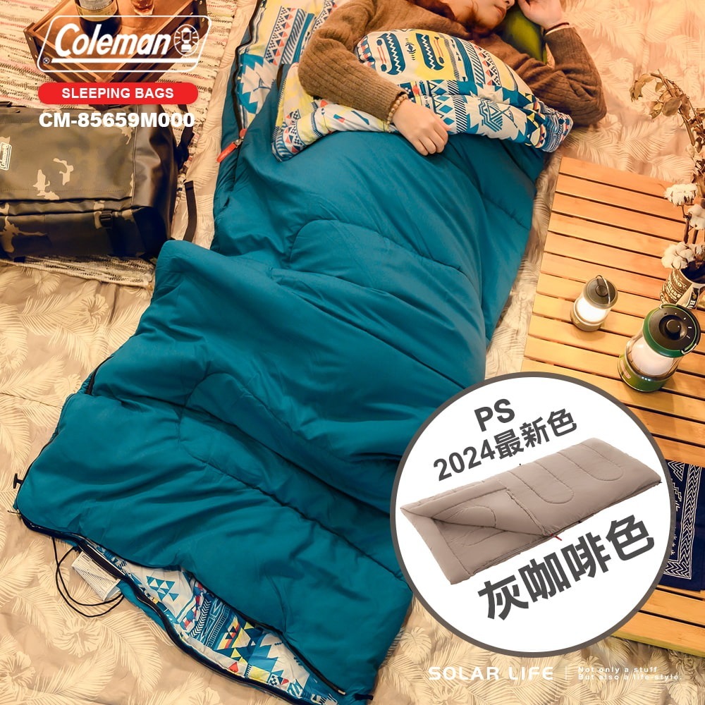 Coleman 2 IN 1家庭睡袋 C5/CM-85659.拼接信封睡袋 二合一睡袋 可機洗雙人睡袋 加大露營睡袋-細節圖3