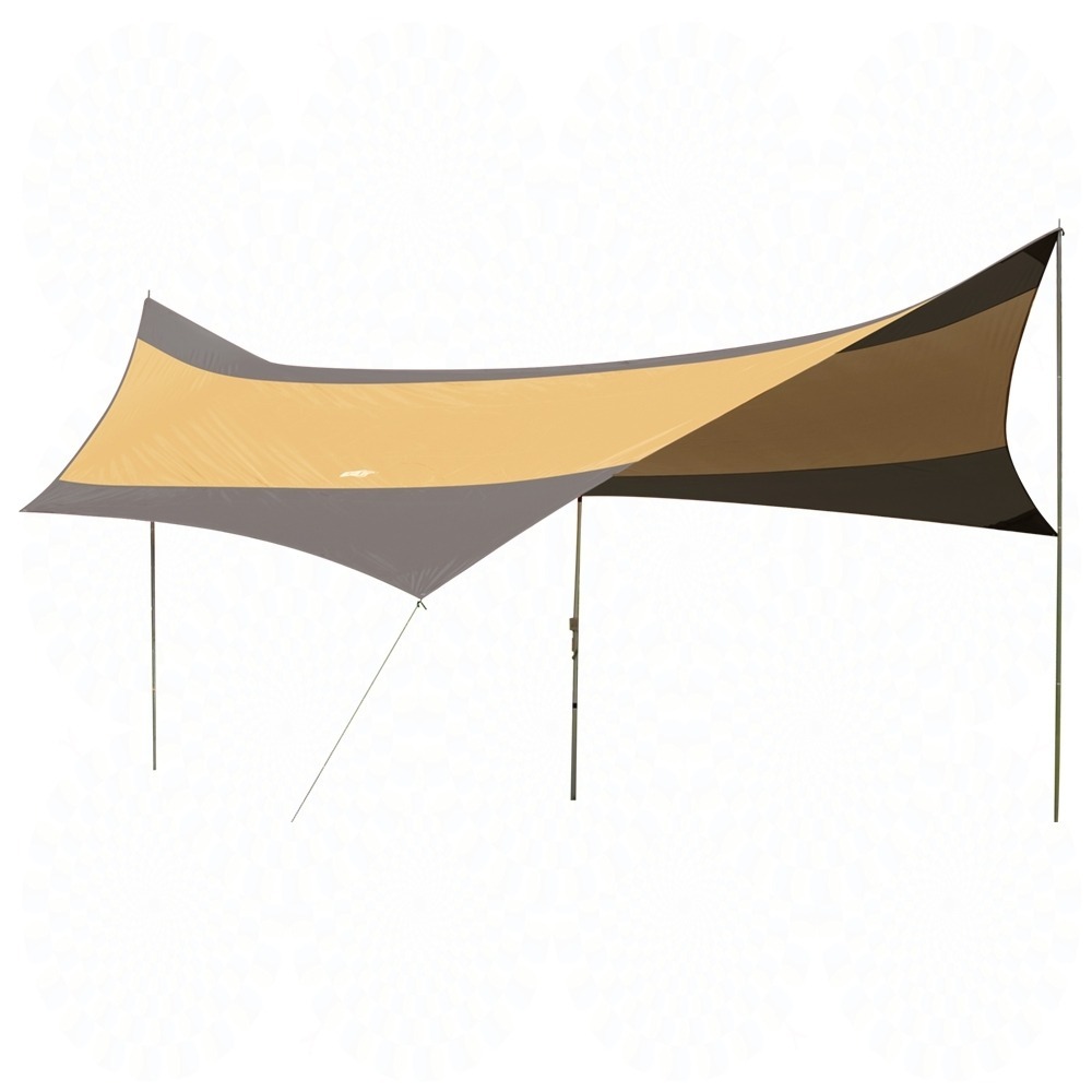 Solar Life 索樂生活 頂級遮陽防水天幕帳篷5.5x5.6m附收納袋.抗UV 塗銀膠 防潮地電 外帳 車邊帳-細節圖2