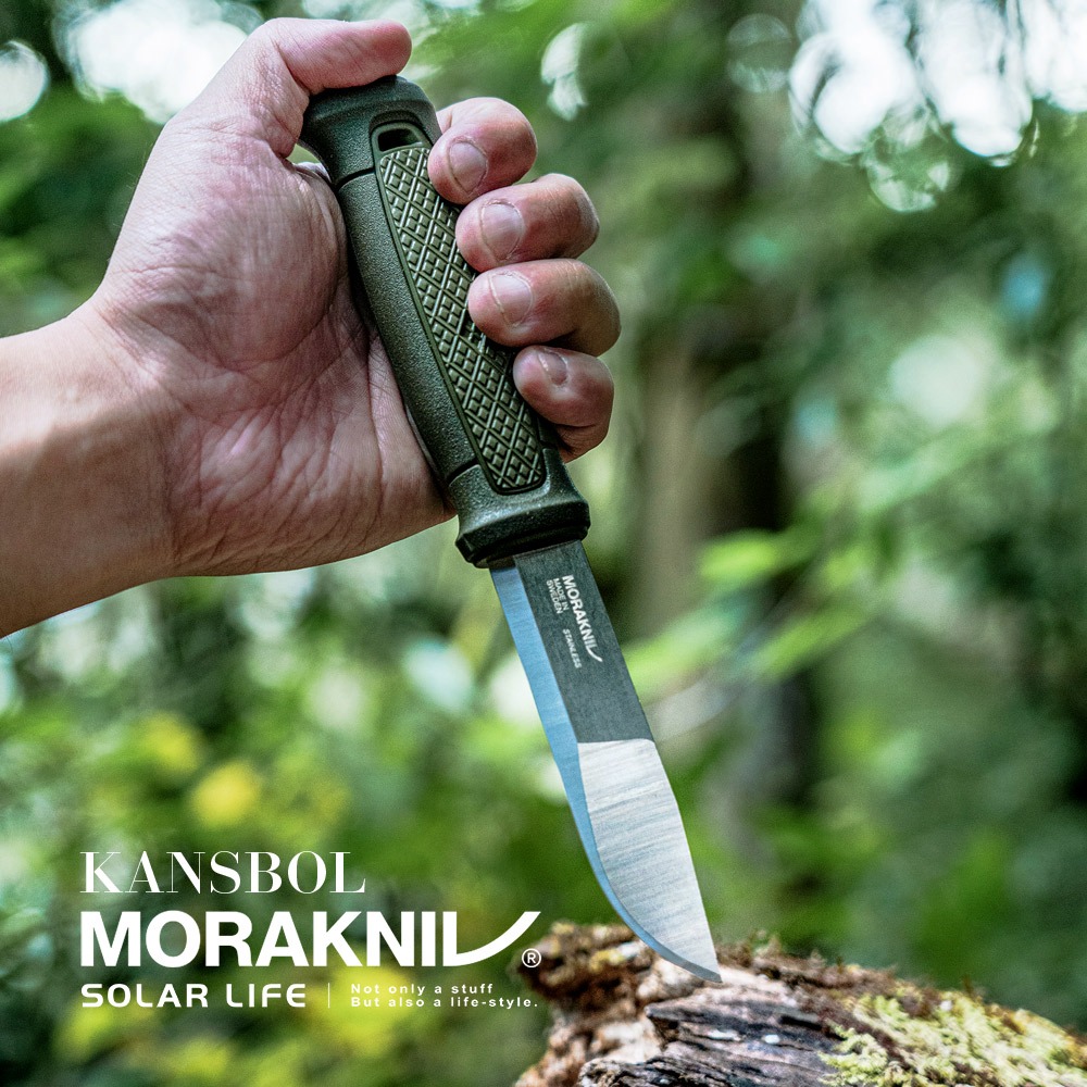 MORAKNIV Kansbol 不鏽鋼直刀戶外刀 Multi-Mount 軍綠 12645.戶外直刀 求生野營刀-細節圖4