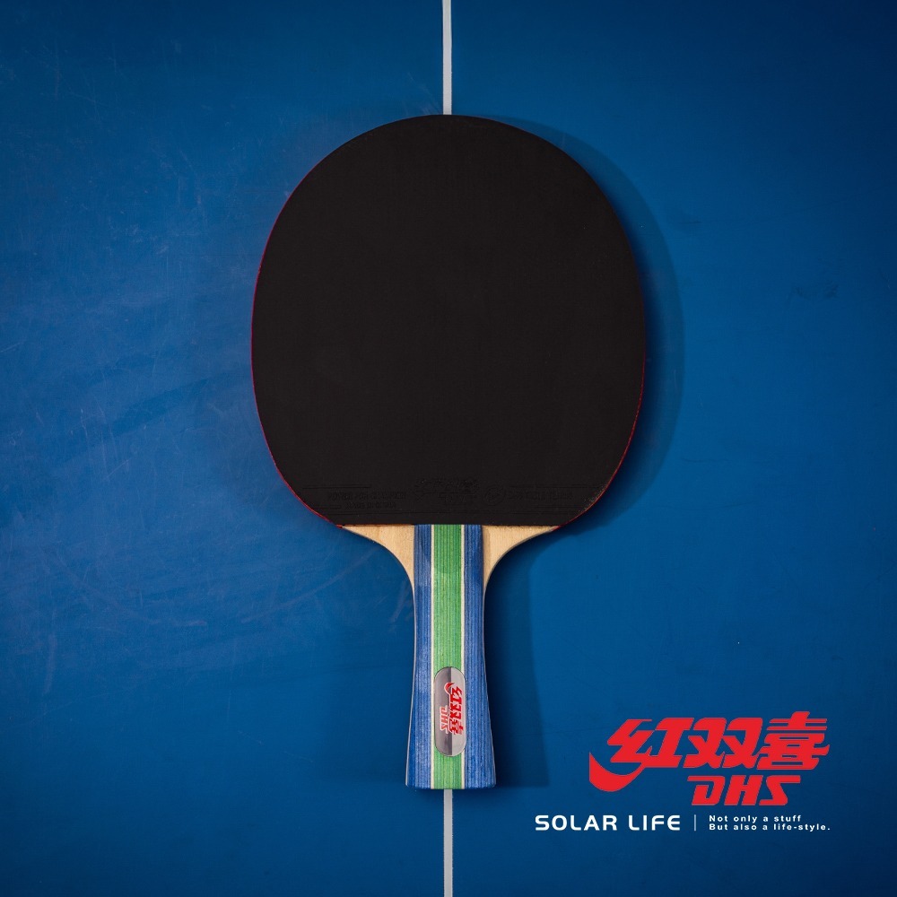 紅雙喜DHS 入門I型桌球拍.乒乓球拍 橫拍 膠皮球拍 負手板 桌球刀板-細節圖4