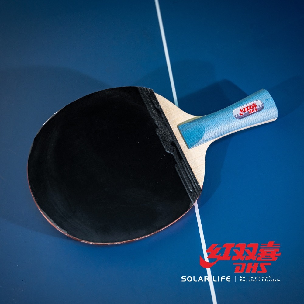 紅雙喜DHS 入門III型桌球拍.乒乓球拍 橫拍 膠皮球拍 負手板 桌球刀板-細節圖4