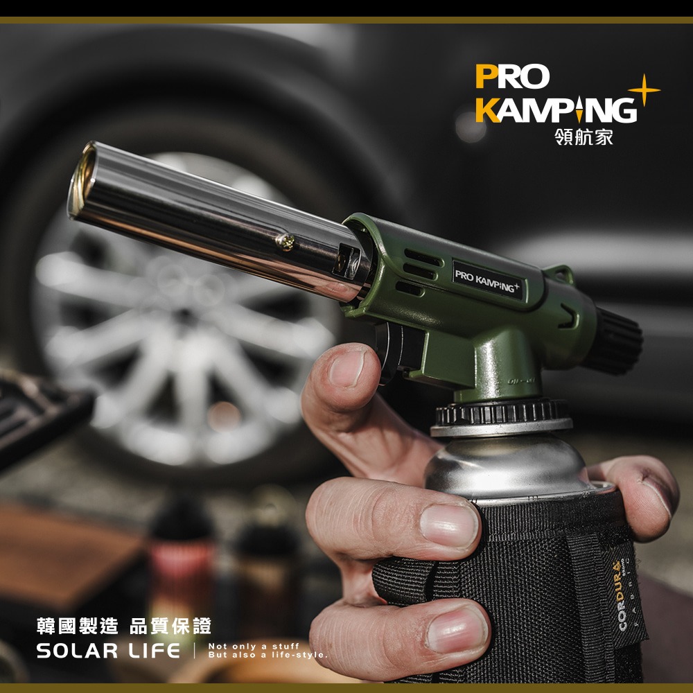 Pro Kamping領航家 防衝火噴槍 PK-401.露營噴火槍 卡式瓦斯噴燈 倒噴電子點火 料理噴槍頭 焚火噴火槍-細節圖2