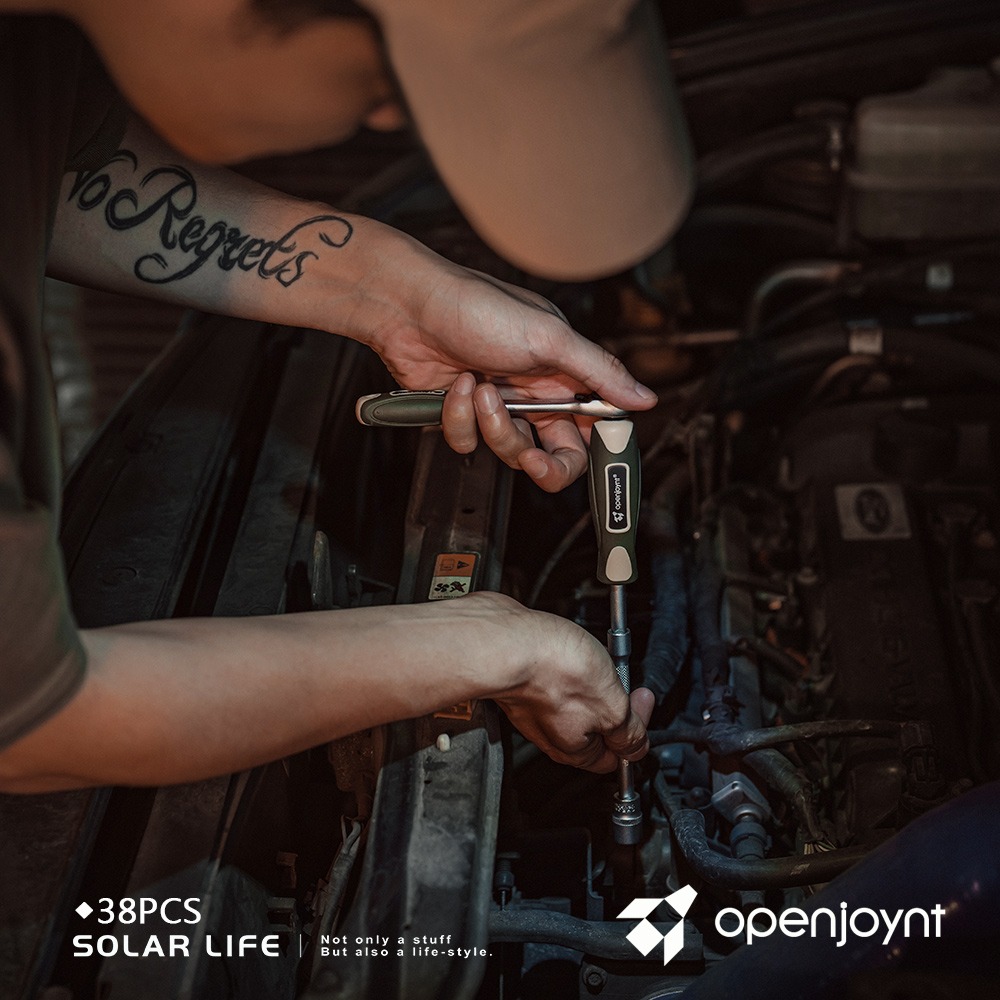 openjoynt 拓幸良品 38PCS/26PCS 多功能套筒起子組.搖頭棘輪 螺絲起子套裝 套筒扳手組 六角套筒-細節圖4