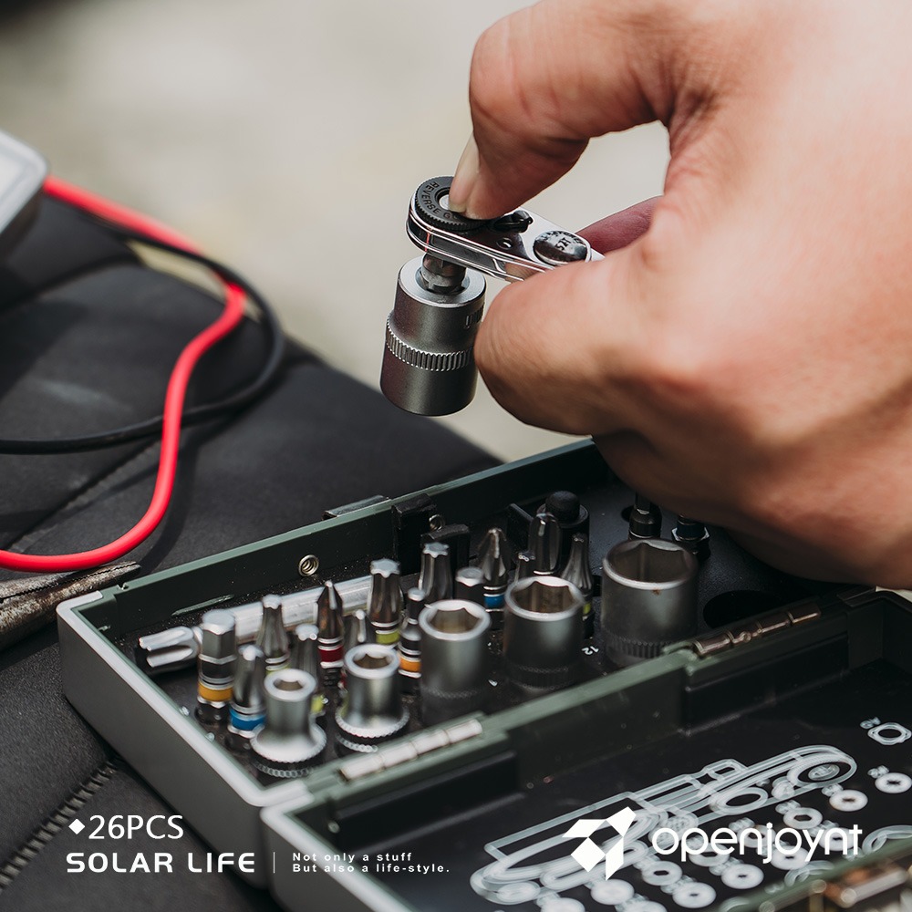 openjoynt 拓幸良品 38PCS/26PCS 多功能套筒起子組.搖頭棘輪 螺絲起子套裝 套筒扳手組 六角套筒-細節圖9