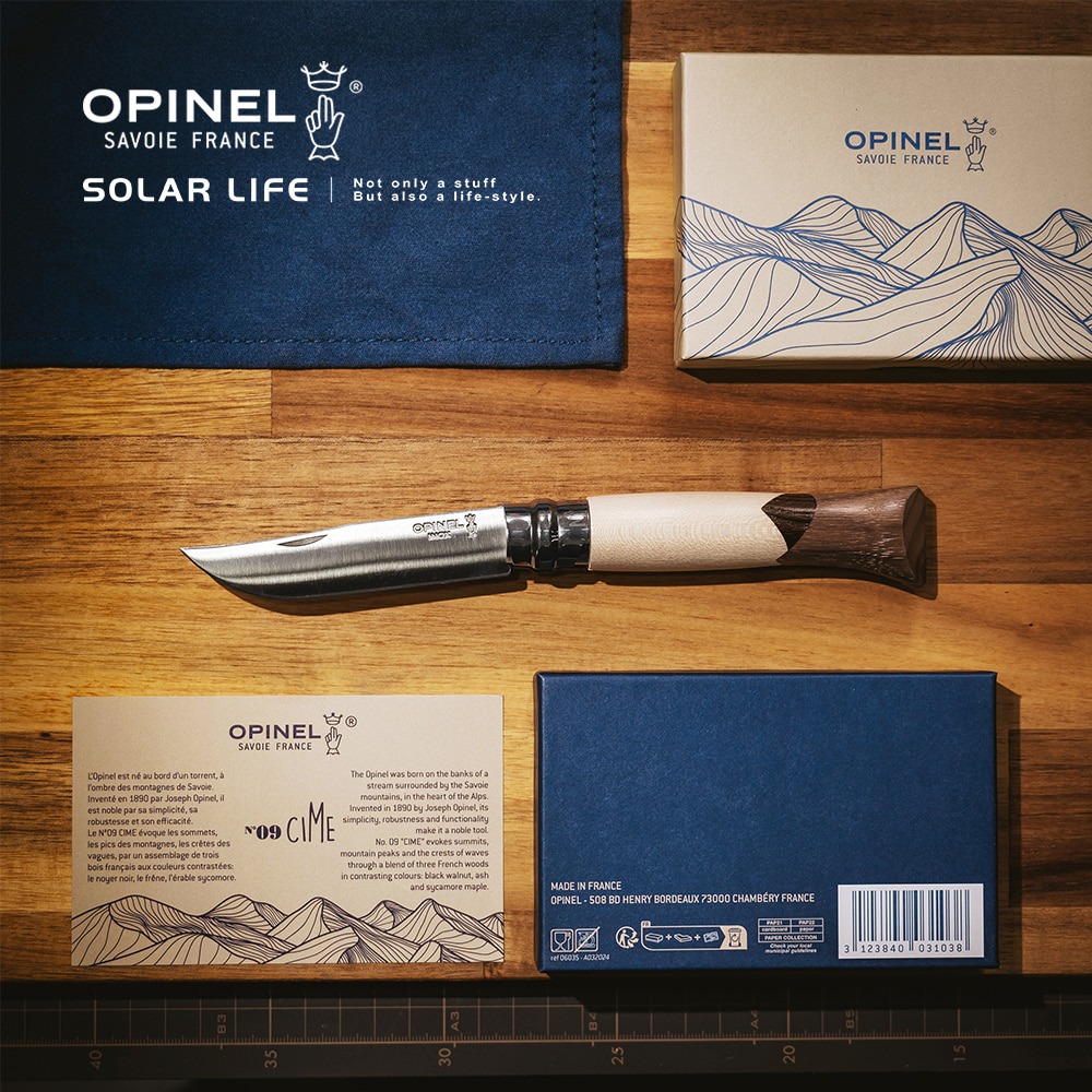 法國OPINEL No.09 Cime 法國刀豪華刀柄系列 OPI_003103.野營刀露營刀 野餐蔬果刀 口袋摺疊刀具-細節圖5