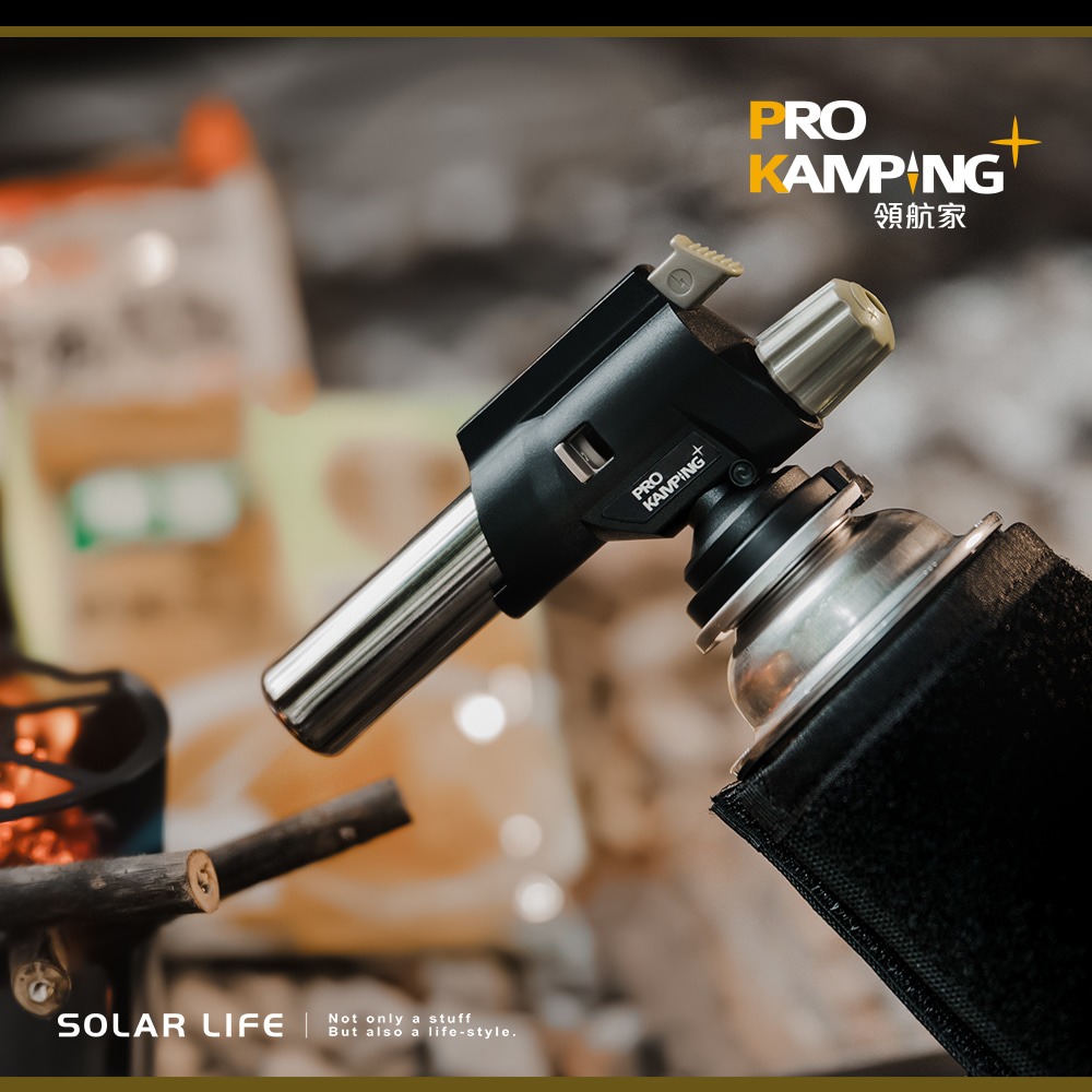 Pro Kamping領航家 日式防衝火噴槍 PK-202D.露營噴火槍 卡式瓦斯噴燈 倒噴電子點火 料理噴槍頭-細節圖2