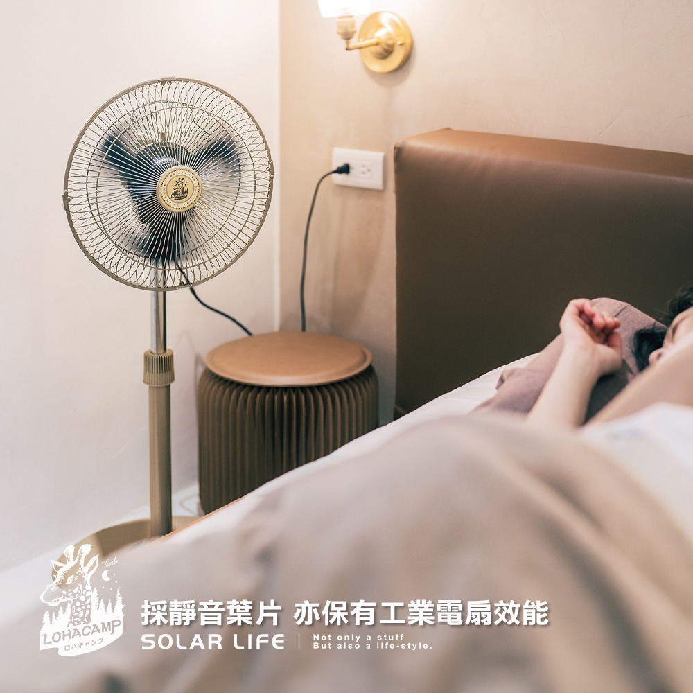 樂活不露 12吋風格立扇.落地扇 伸縮風扇 直立式工業扇 居家戶外 擺頭循環扇 台灣製造-細節圖2