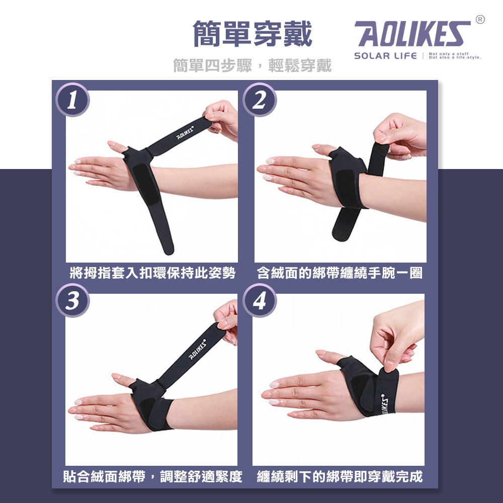 AOLIKES 透氣媽媽手護腕大拇指套.手腕護指套 護腕固定 滑鼠手鍵盤手 腱鞘囊腫 板機指拇指扭傷-細節圖4