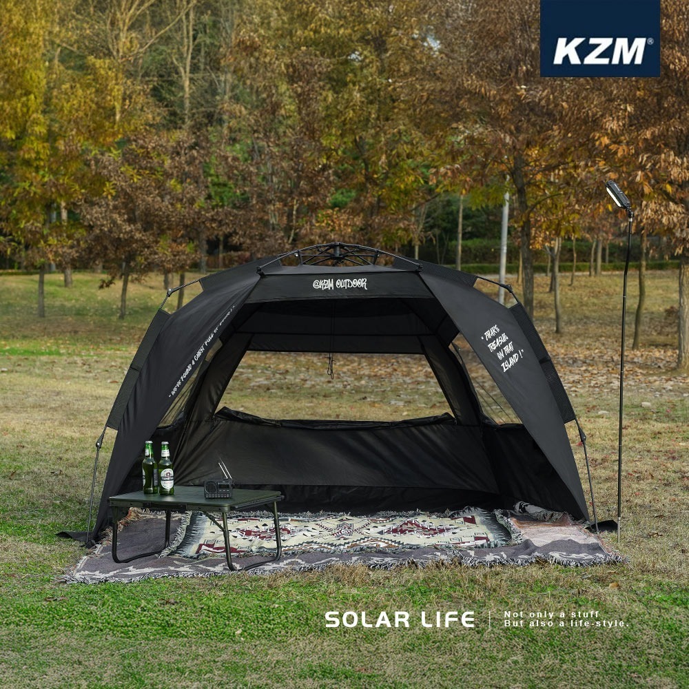 KAZMI KZM 硬派速搭沙灘帳.遮陽野餐帳 全自動釣魚帳 戶外露營帳 自動彈開帳 秒開帳-細節圖2