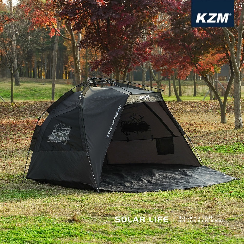 KAZMI KZM 硬派速搭沙灘帳.遮陽野餐帳 全自動釣魚帳 戶外露營帳 自動彈開帳 秒開帳-細節圖4
