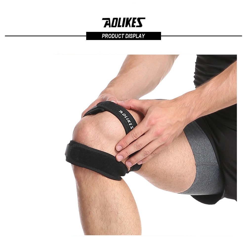 AOLIKES 雙層運動加壓減震髕骨帶.膝蓋加壓帶 膝蓋壓力帶 透氣護膝 環形髕骨帶 運動防護-細節圖6