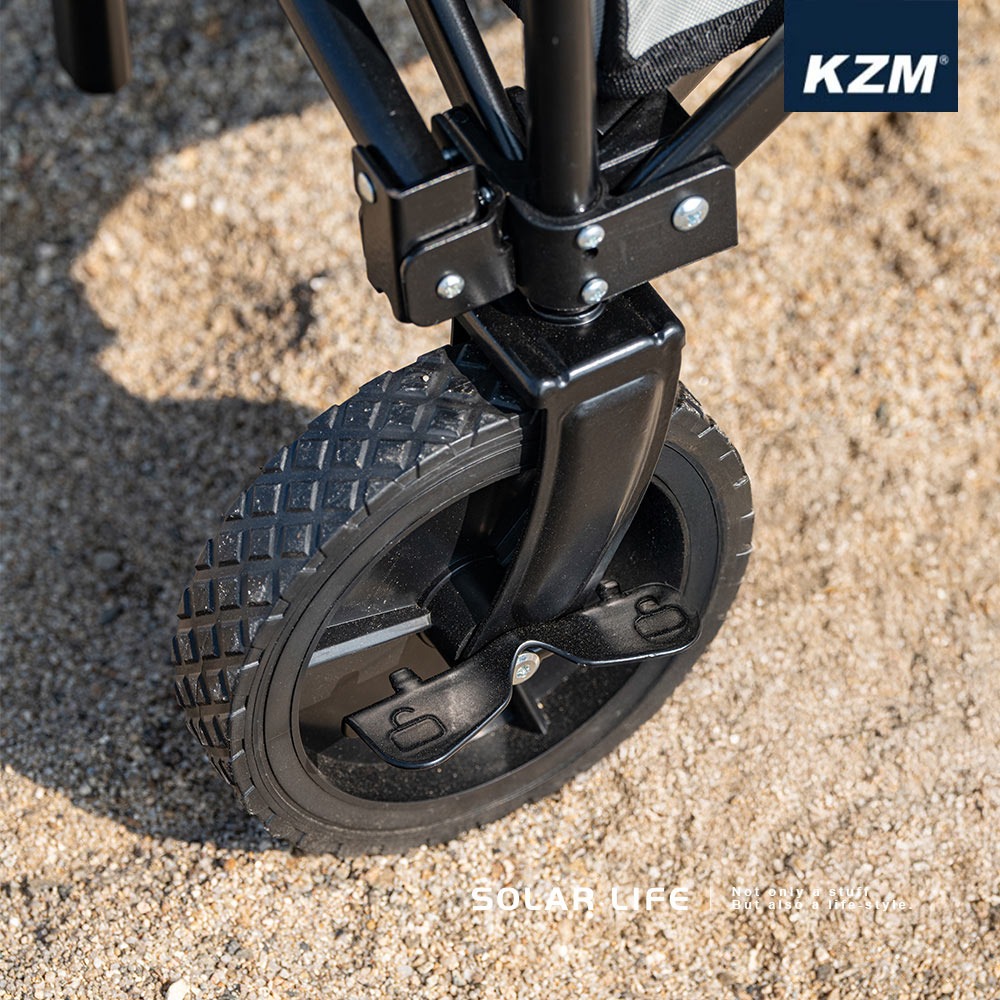 KAZMI KZM 多功能可開式手拉車.露營手推車 戶外四輪拖車 野餐露營拖車 野營折疊拉車 收納裝備車-細節圖5