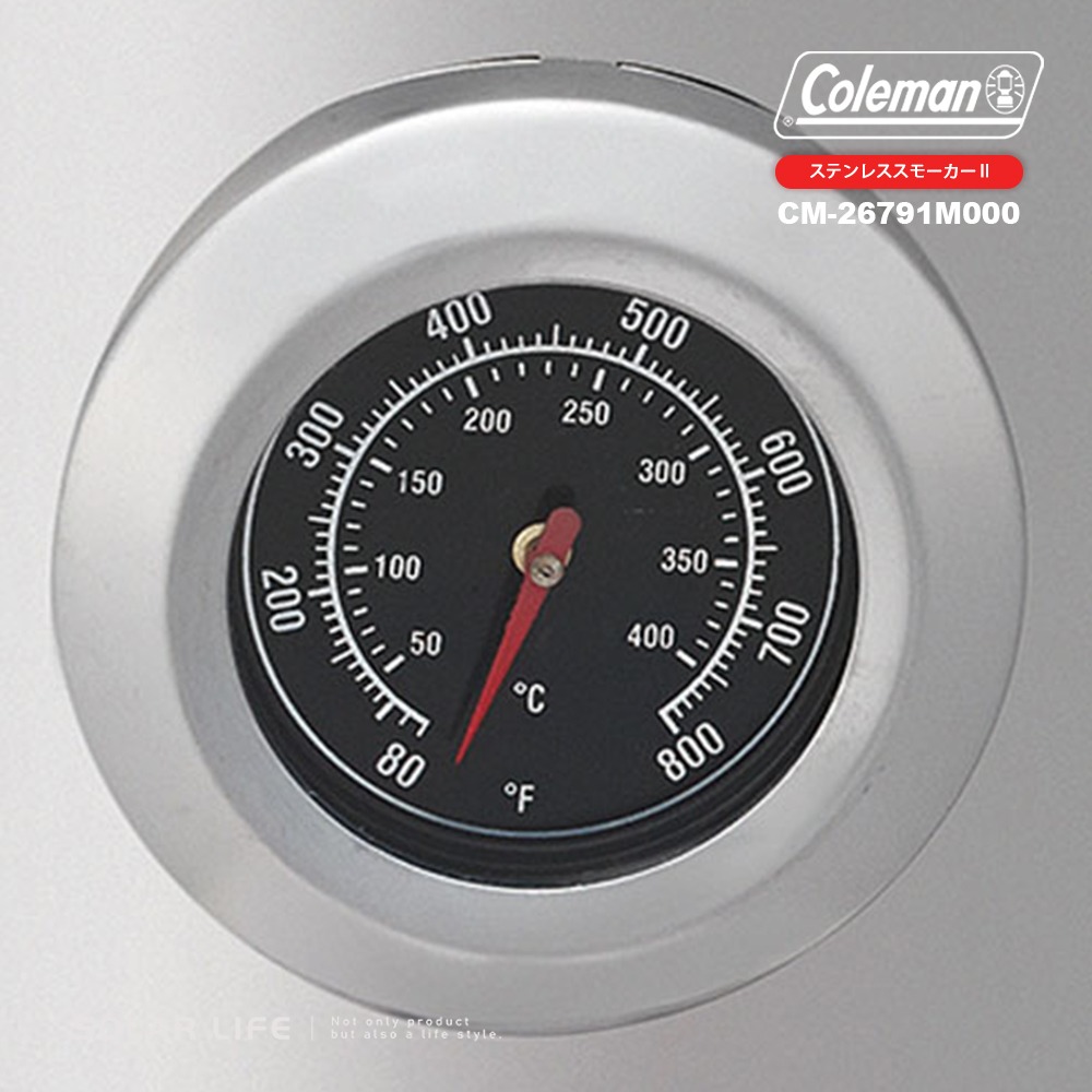 Coleman 不鏽鋼煙燻桶II CM-26791.煙燻爐 不鏽鋼烤肉桶 溫控燻肉 戶外露營 BBQ野炊-細節圖3