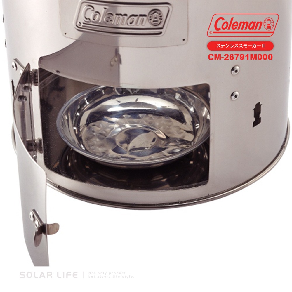 Coleman 不鏽鋼煙燻桶II CM-26791.煙燻爐 不鏽鋼烤肉桶 溫控燻肉 戶外露營 BBQ野炊-細節圖5
