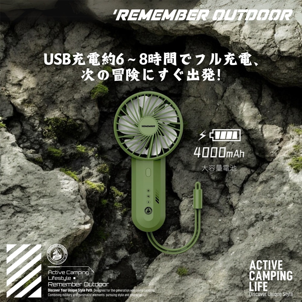 樂活不露 硬漢手持扇 RHF-01.手拿風扇 掛繩風扇 手持吊扇 隨身小風扇 隨行扇-細節圖4