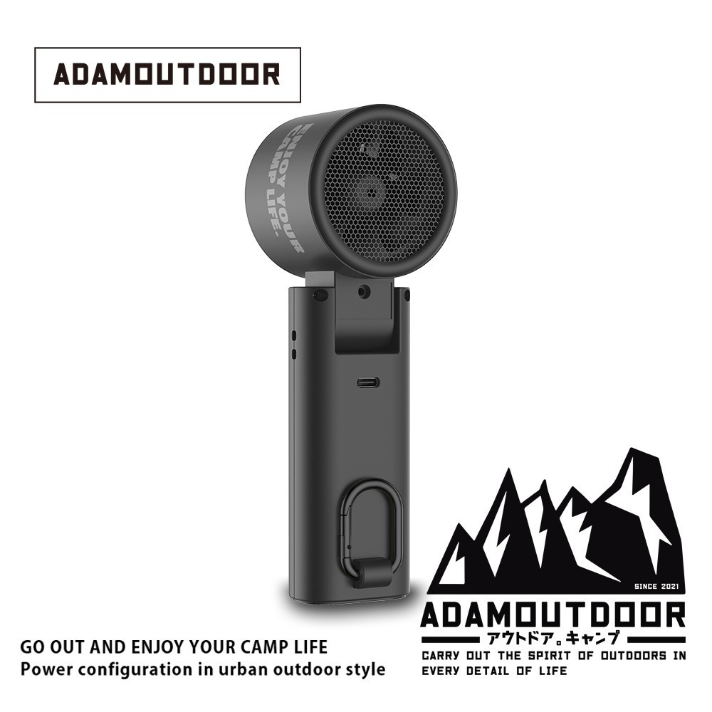 ADAMOUTDOOR 隨身掛繩機能冰鎮風扇.隨身電風扇 迷你桌面風扇 冰敷製冷手持扇 頸掛脖掛電扇 USB充電小風扇-細節圖2