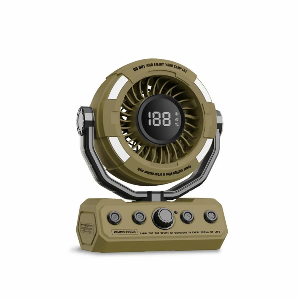 ADAMOUTDOOR 無線DC充電式擺頭循環扇.DC風扇 照明工業扇 居家戶外 擺頭循環扇 USB充電風扇-細節圖5