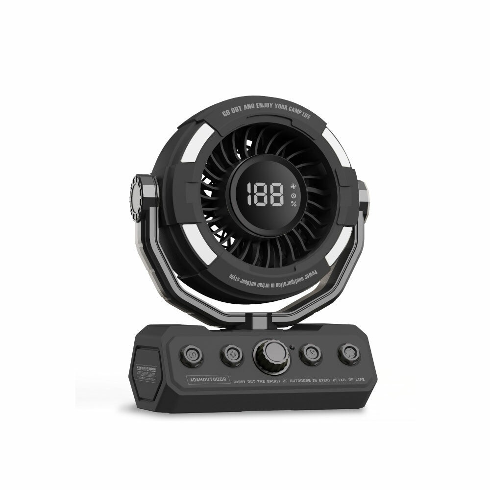 ADAMOUTDOOR 無線DC充電式擺頭循環扇.DC風扇 照明工業扇 居家戶外 擺頭循環扇 USB充電風扇-細節圖6