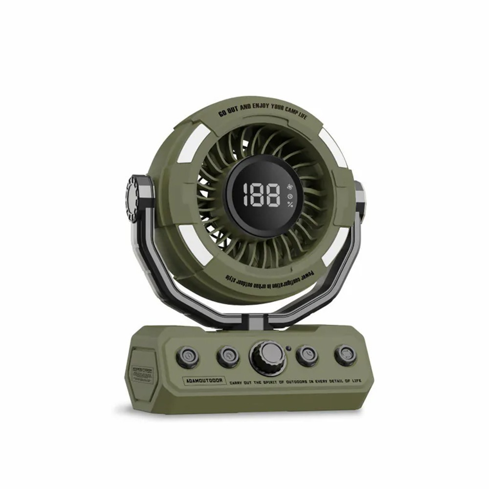 ADAMOUTDOOR 無線DC充電式擺頭循環扇.DC風扇 照明工業扇 居家戶外 擺頭循環扇 USB充電風扇-規格圖6