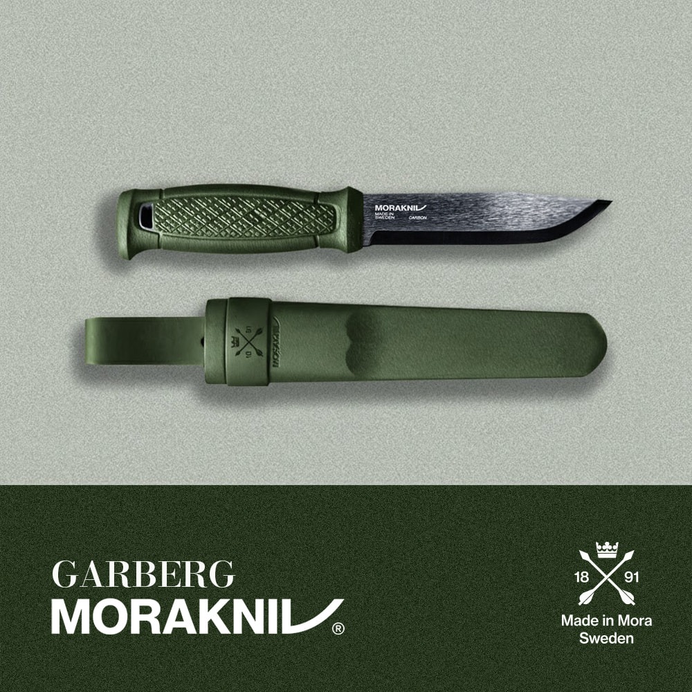 MORAKNIV 全龍骨厚刃高碳鋼直刀含護套 14528 Garberg BlackBlade.戶外直刀 求生野營刀-細節圖6