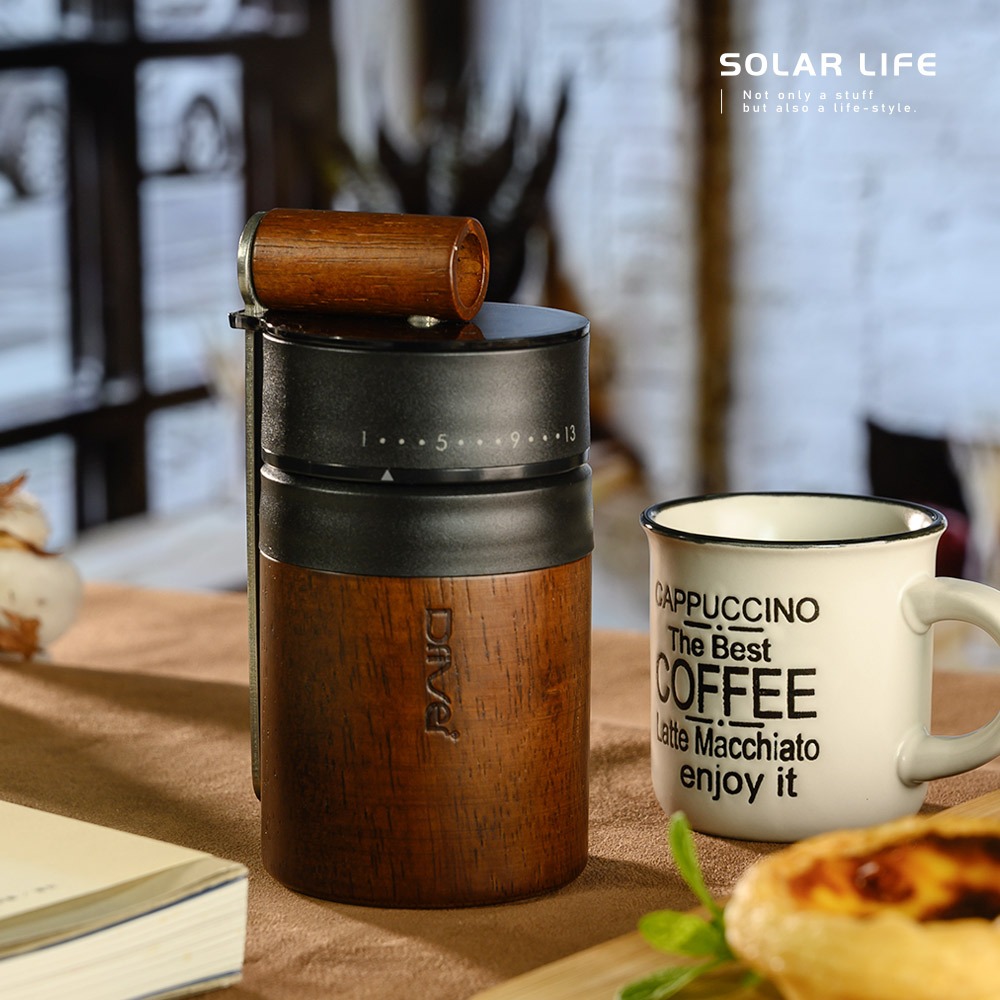 Driver 雙軸承手搖伸縮磨豆機(附硬殼收袋盒).手搖磨豆機 咖啡磨豆機 手動咖啡研磨機 露營咖啡磨粉器 不鏽鋼刀盤-細節圖2