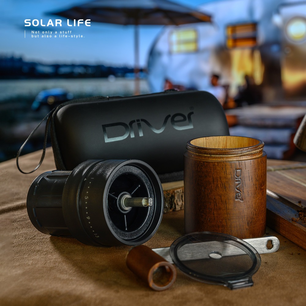 Driver 雙軸承手搖伸縮磨豆機(附硬殼收袋盒).手搖磨豆機 咖啡磨豆機 手動咖啡研磨機 露營咖啡磨粉器 不鏽鋼刀盤-細節圖4