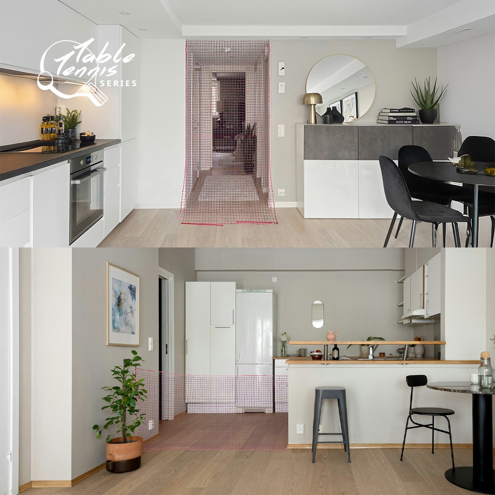 Solar Life 索樂生活 乒乓球桌球攔球網350x80cm.桌球圍網 場地訓練網 桌球隔離網 乒乓球攔網 球場圍擋-細節圖8