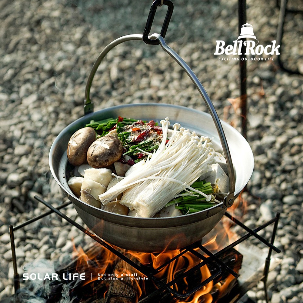 Bell Rock 不鏽鋼火鍋 20cm / 26cm / 30cm (附木蓋、收納袋).韓國鍋具 不鏽鋼湯鍋 露營鋼鍋-細節圖3