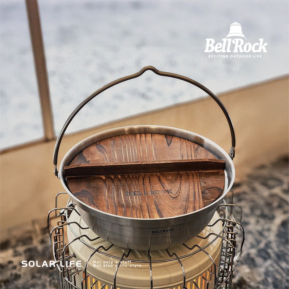 Bell Rock 不鏽鋼火鍋 20cm / 26cm / 30cm (附木蓋、收納袋).韓國鍋具 不鏽鋼湯鍋 露營鋼鍋-細節圖5