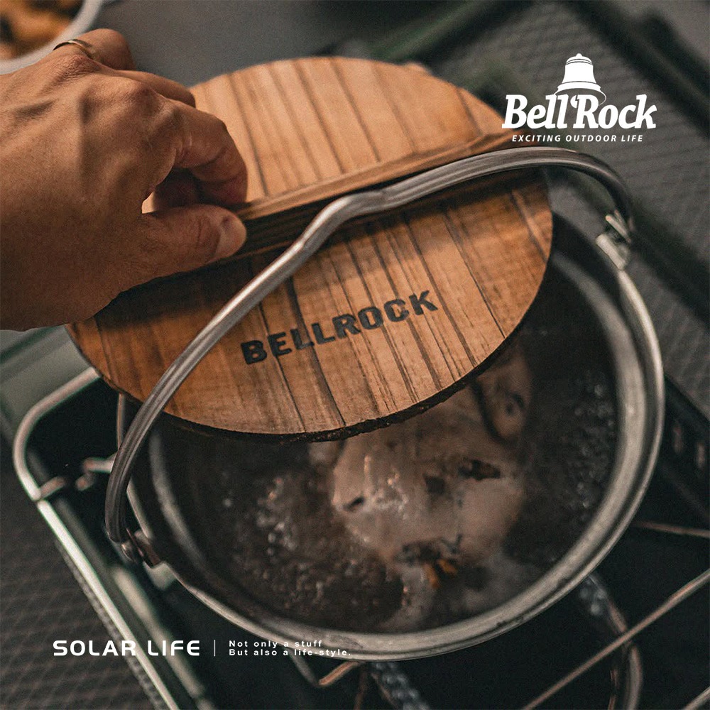 Bell Rock 不鏽鋼火鍋 20cm / 26cm / 30cm (附木蓋、收納袋).韓國鍋具 不鏽鋼湯鍋 露營鋼鍋-細節圖6