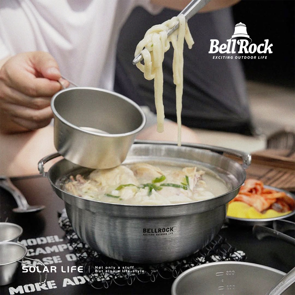 Bell Rock 不鏽鋼火鍋 20cm / 26cm / 30cm (附木蓋、收納袋).韓國鍋具 不鏽鋼湯鍋 露營鋼鍋-細節圖7