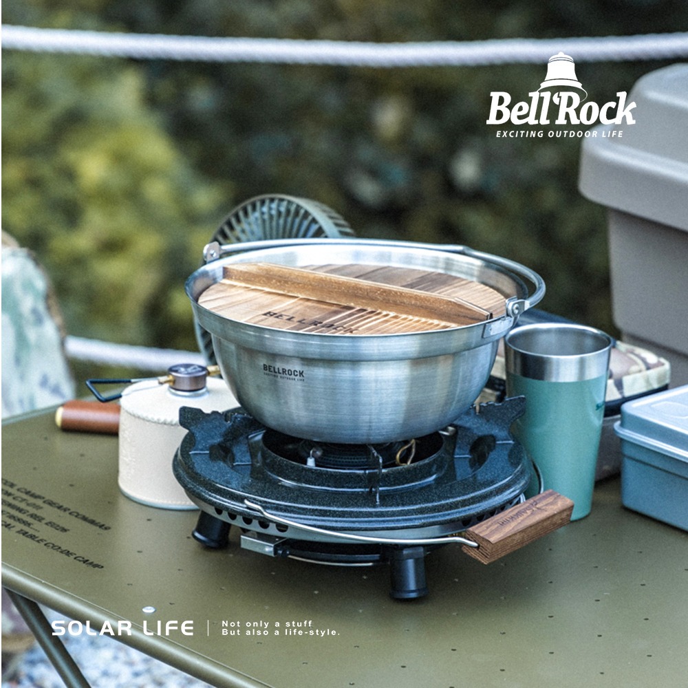 Bell Rock 不鏽鋼火鍋 20cm / 26cm / 30cm (附木蓋、收納袋).韓國鍋具 不鏽鋼湯鍋 露營鋼鍋-細節圖9