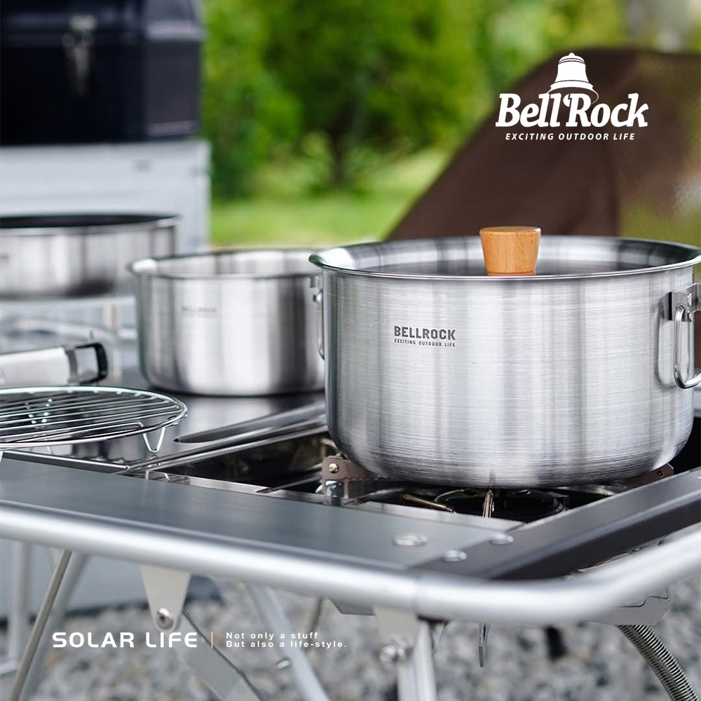 Bell Rock 不鏽鋼豪華套鍋組.韓國鍋具 15件露營套鍋 不鏽鋼鍋 湯鍋飯碗湯碗 附收納袋-細節圖2