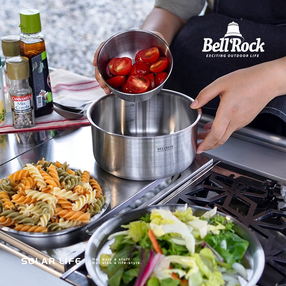 Bell Rock 不鏽鋼豪華套鍋組.韓國鍋具 15件露營套鍋 不鏽鋼鍋 湯鍋飯碗湯碗 附收納袋-細節圖3