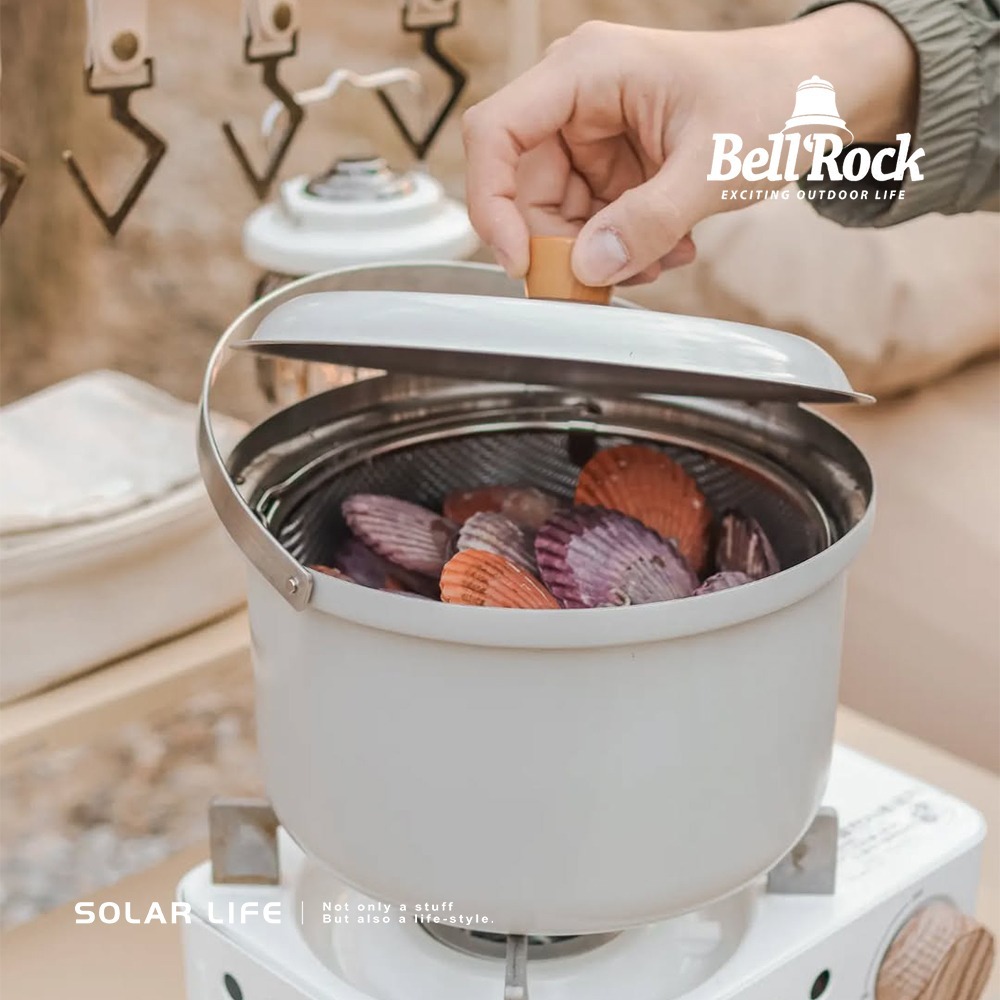 Bell Rock Color 9 套鍋組.韓國鍋具 9件露營套鍋 不鏽鋼鍋 湯鍋飯碗湯碗 附收納袋-細節圖5