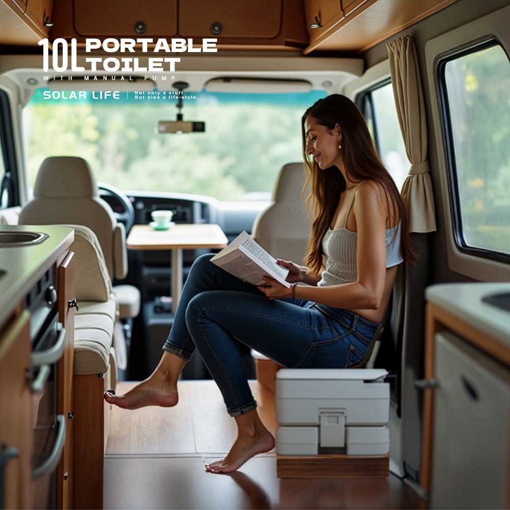 Solar Life 索樂生活 戶外行動馬桶10L.露營馬桶 移動式馬桶 車泊車宿 行動廁所 馬桶椅坐便器-細節圖8