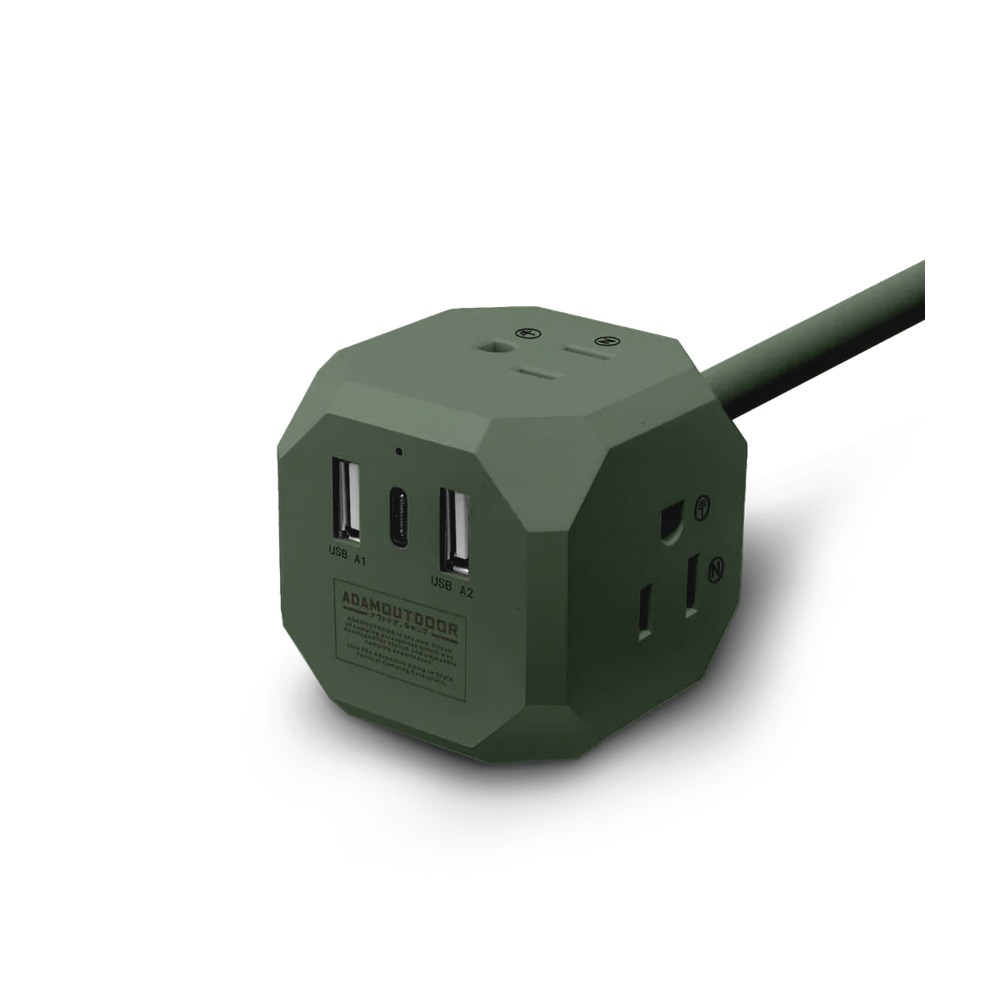 ADAMOUTDOOR 極限方塊 35W PD氮化鎵USB延長線.GaN延長線 USB快充插座 電源延長線 桌面多孔插座-規格圖5