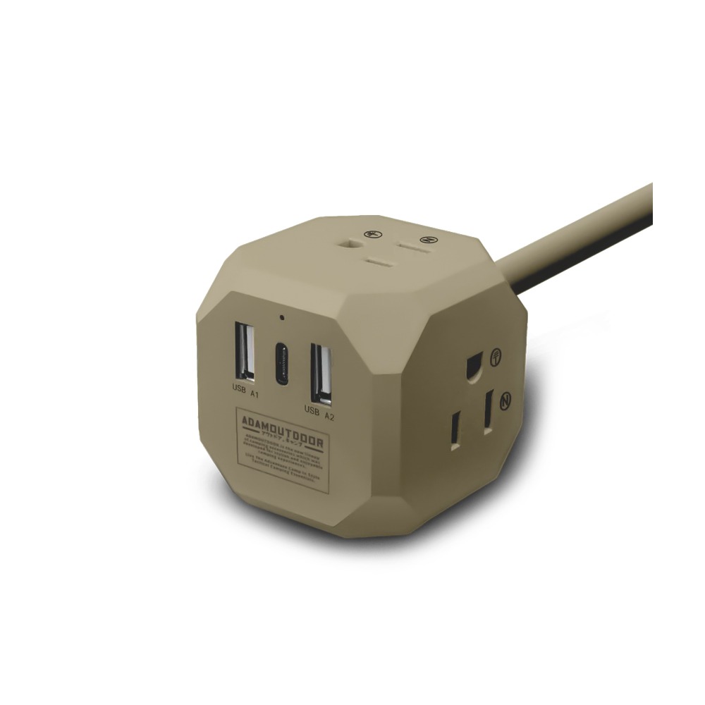 ADAMOUTDOOR 極限方塊 35W PD氮化鎵USB延長線.GaN延長線 USB快充插座 電源延長線 桌面多孔插座-規格圖5