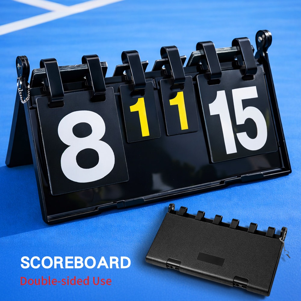 Solar Life 索樂生活 匹克球比賽計分板.羽球桌球排球足球 通用比分板 翻頁雙面式 桌上型多功能 球賽裁判計分牌-細節圖5
