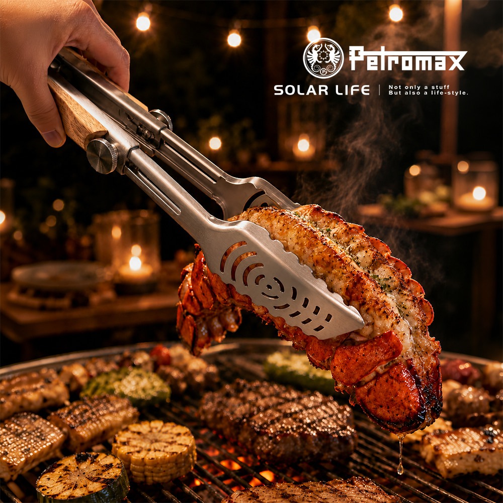 Petromax BBQ伸縮烤夾.焚火鉗柴火夾 不鏽鋼火鉗 露營燒烤長夾 料理夾麵包夾 木炭夾梅花夾-細節圖3